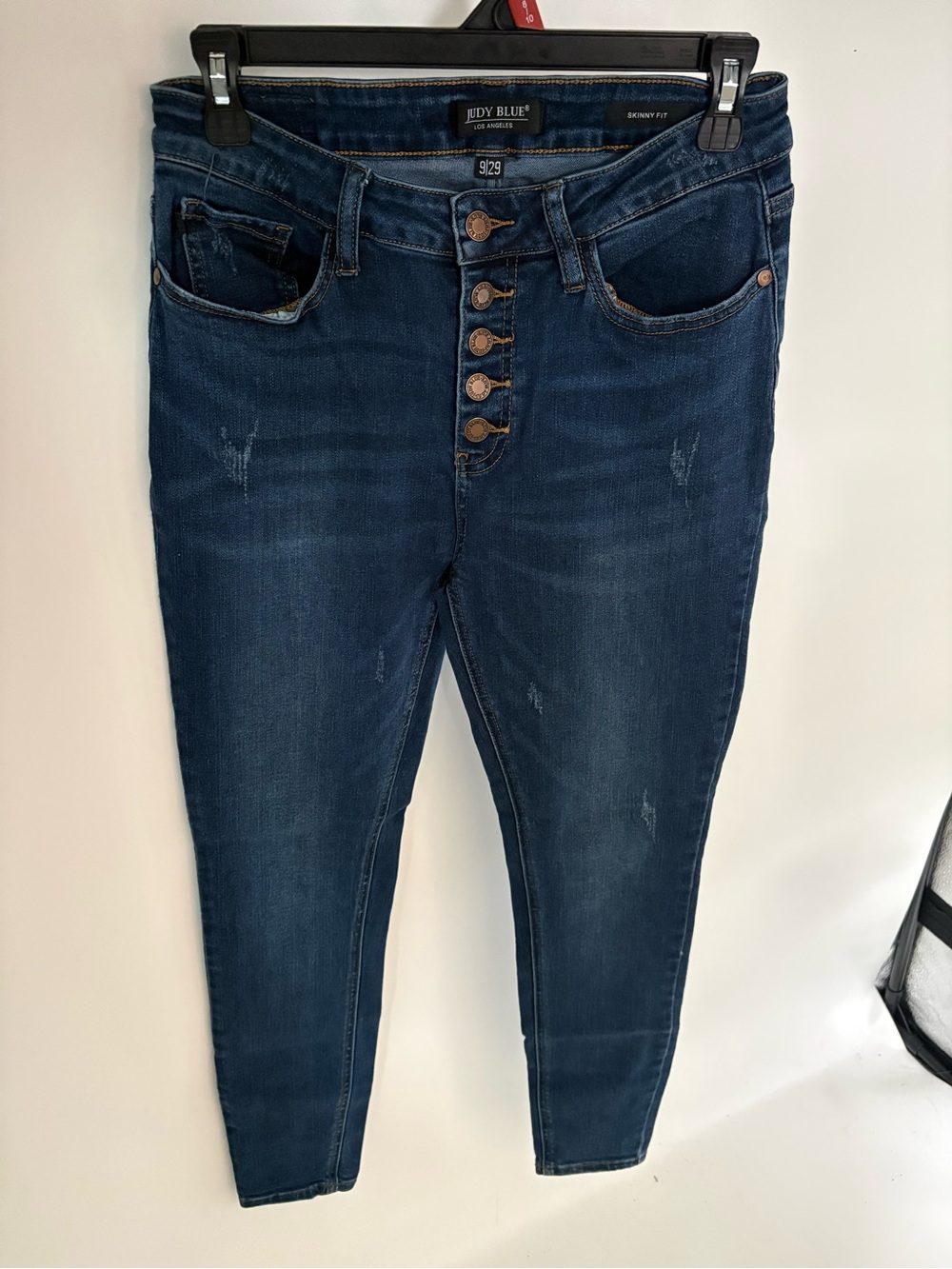 Judy Blue Dark Indigo High-Rise Button-Fly Skinny Jeans